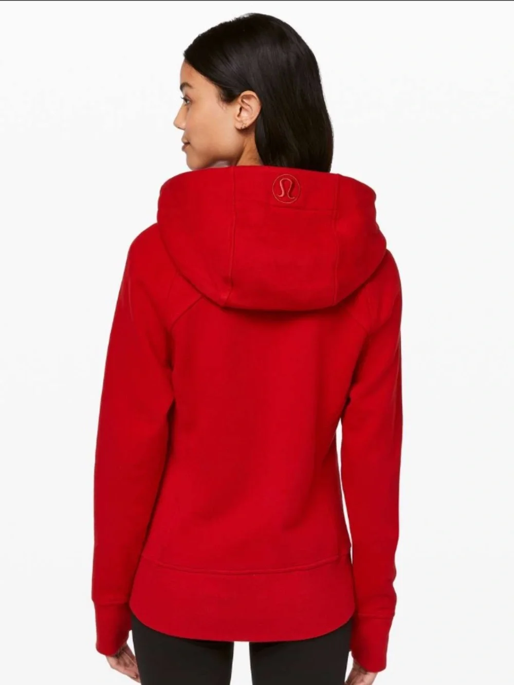 Lululemon Scuba Hoodie Light Cotton Fleece Dark Red Size 4 Full Zip Jacket*S4
